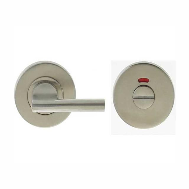 Jedo JSS355 Disabled Bathroom Turn & Release; 52mm x 8mm Rose; Satin Stainless Steel (SSS)