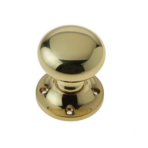 Jedo JV176APB Mushroom Rim Knob Set; 50mm (2"); Polished Brass (PB)