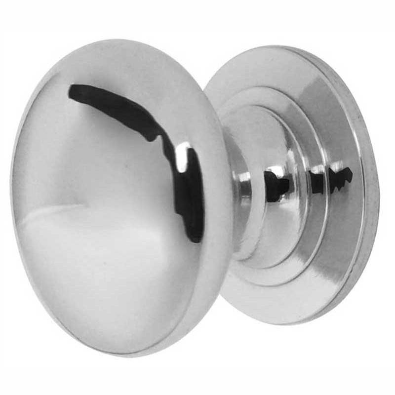 Jedo JV47A Victorian Cupboard Knob; Polished Chrome Plated (CP); 25mm (1