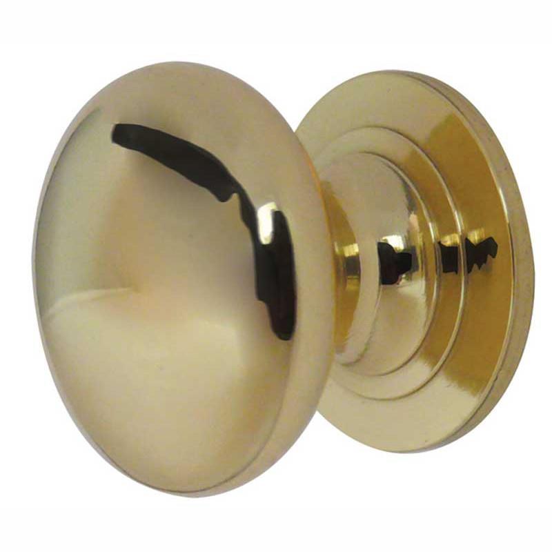 Jedo JV47A Victorian Cupboard Knob; Polished Brass (PB); 25mm (1