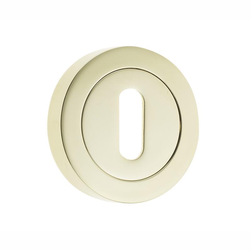 Jedo JV503PB Standard Key Hole Escutcheon; 50 x 10mm; Polished Brass (PB)