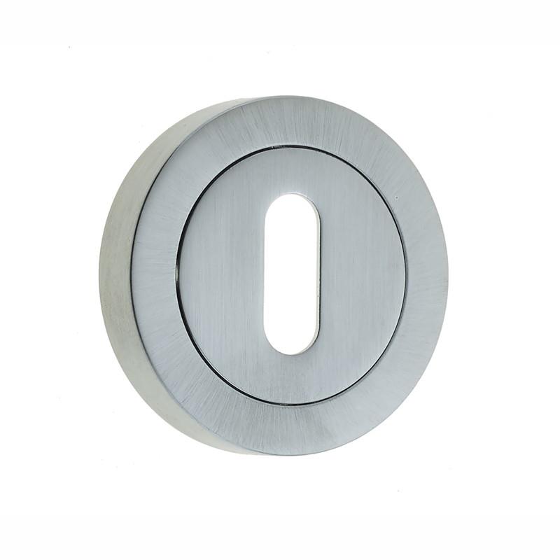 Jedo JV503SC Standard Key Hole Escutcheon; 50 x 10mm; Satin Chrome Plated (SCP)