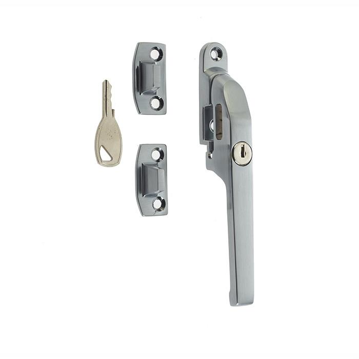 Jedo JW78LSC Modern Locking Night Vent Casement Fastener; 124mm; Satin Chrome Plated (SCP)
