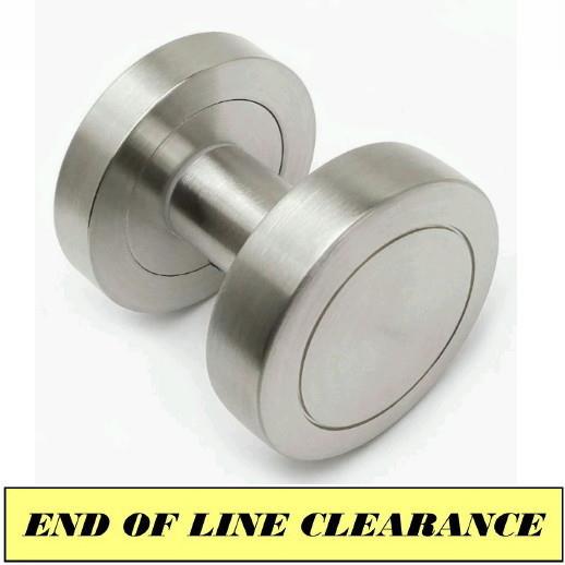 Karcher ERK 530 R2 71 Centred Door Knob Set; Operational; Satin Stainless Steel (SSS) Knob And Rose; 52mm Diameter Rose