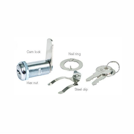 Camlock; 20mm Body; Nut Fix; 180 Degree Turn; 36.5mm Straight Cam; 2 Keys