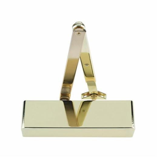 FD60 Door Closer; Briton 2003 Retrofit; Delayed Action And Back Check; Size 2-4 Adjustable; DDA Compliant; Doors Up To 1100mm Wide & 80kg; Polished Brass (PB)
