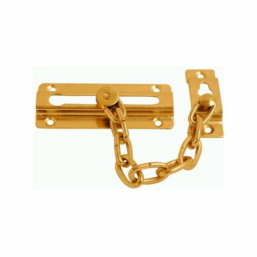 Slide Action Door Chain; 85mm (3.3/8"); Electro Brass (EB)