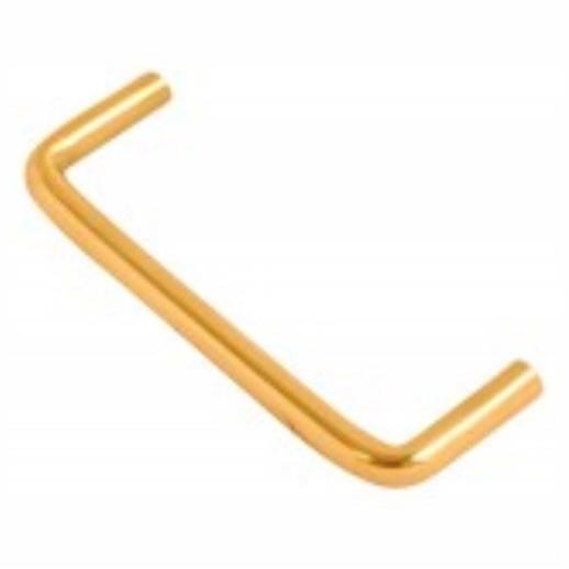 Cabinet 'D' Handle; Polished Brass (PB); 100mm (4