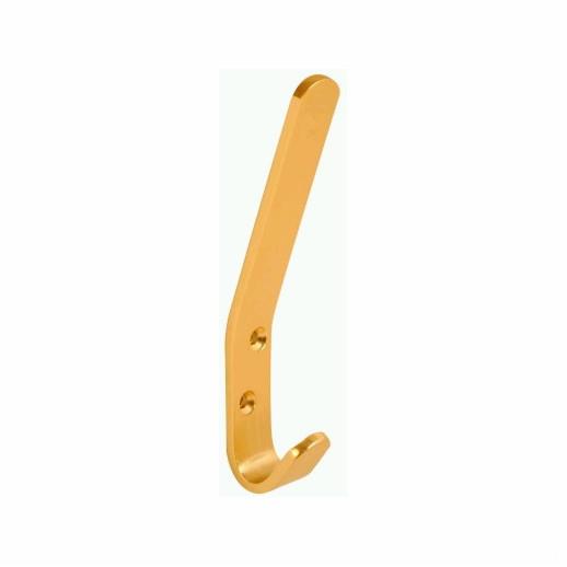 Hat & Coat Hook; 125 x 4mm; Bright Gold Anodised (BGA)