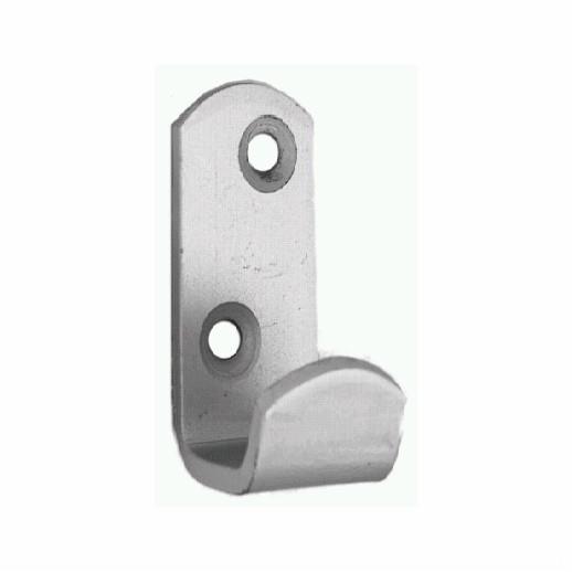 Wardrobe Hook; Satin Anodised Aluminium (SAA); 50 x 4mm