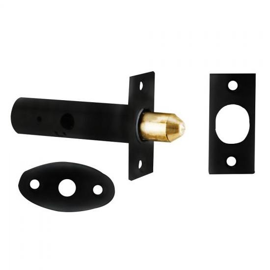 Door Security Rack Bolt; 60mm (2 3/8"); 32mm (1 1/4") Backset; Black (BK)