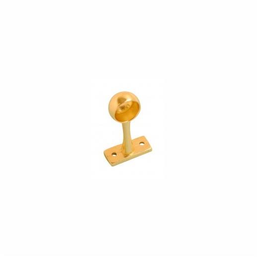 Hanging Rail End Bracket; Electro Brassed (EB); 19mm (3/4