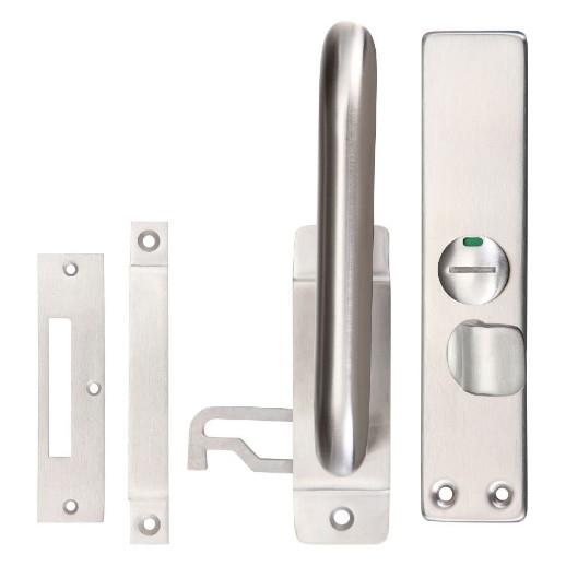 Facility Indicator Bolt; Reversible Solid Lever; Satin Stainless Steel (SSS)