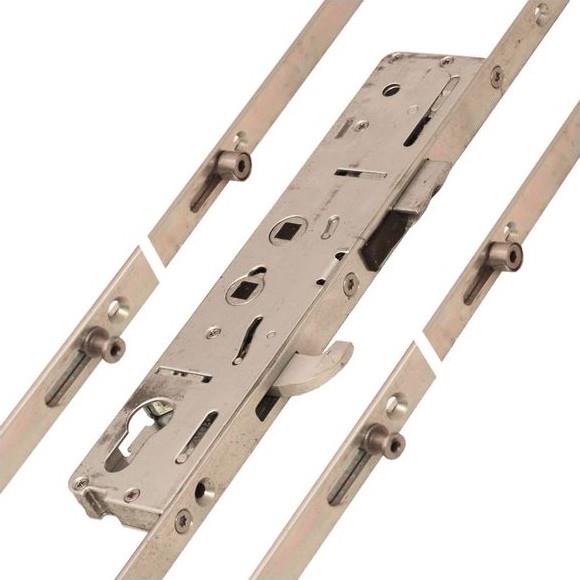 Kenrick Excalibur Multipoint Lock; 35mm Backset; 62/92mm Centres; 16mm Flat Faceplate; Double 8mm Spindle; Hook Bolt; 2 Rollers 2 Mushrooms