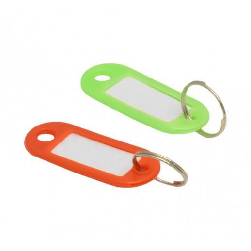 Plastic Key Tag; Assorted Colours