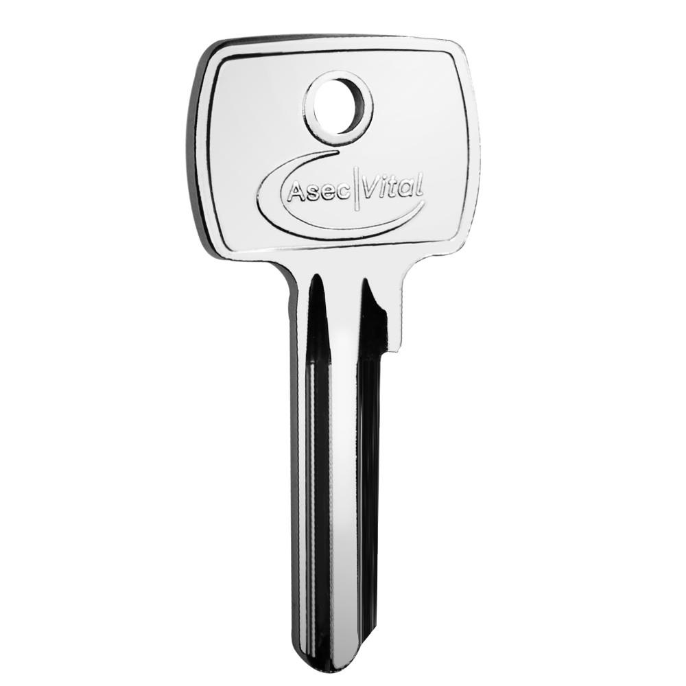 Cut Key; Asec Vital; 6 Pin; Euro Cylinder