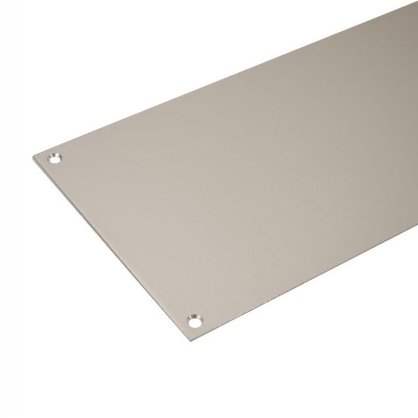 Kicking Plate; Square Corners; Drilled & Countersunk; Satin Anodised Aluminium (SAA); 710 x 150 x 1.2mm
