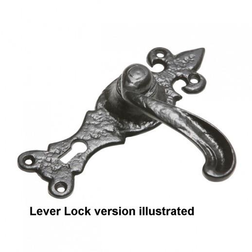 Kirkpatrick 2449 Fleur-de-lys Lever Handle Latch Set; 165 x 50mm (6 1/2