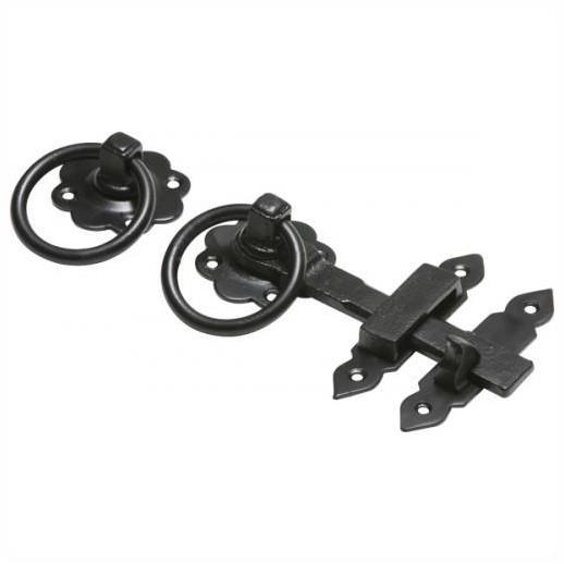 Kirkpatrick 3258 Ring Gate Latch; Black (BK); 125mm (5