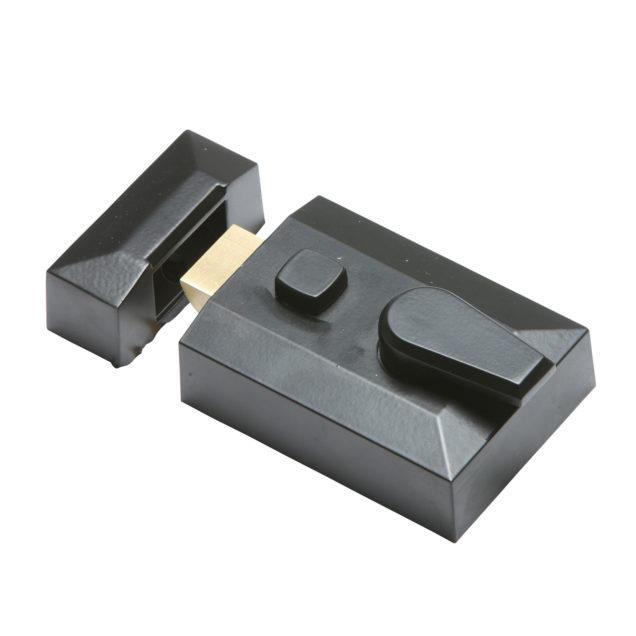 Kirkpatrick 5144 Standard Nightlatch Case Only; 60mm Backset; Black (BK)