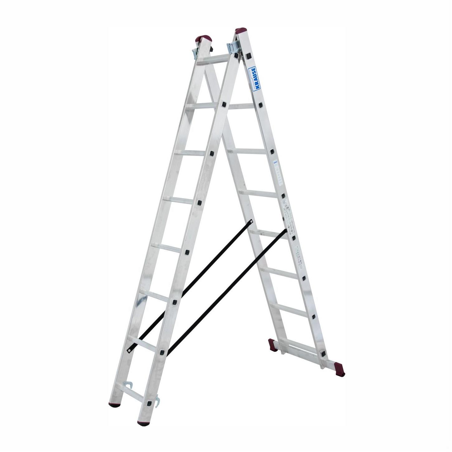 Krause 030283 Combination Ladder; Aluminium; EN131 Professional; 2.25m - 3.90m; Working Height In Step Ladder Configuration 3.45 Metre; 2 x 8 Rung