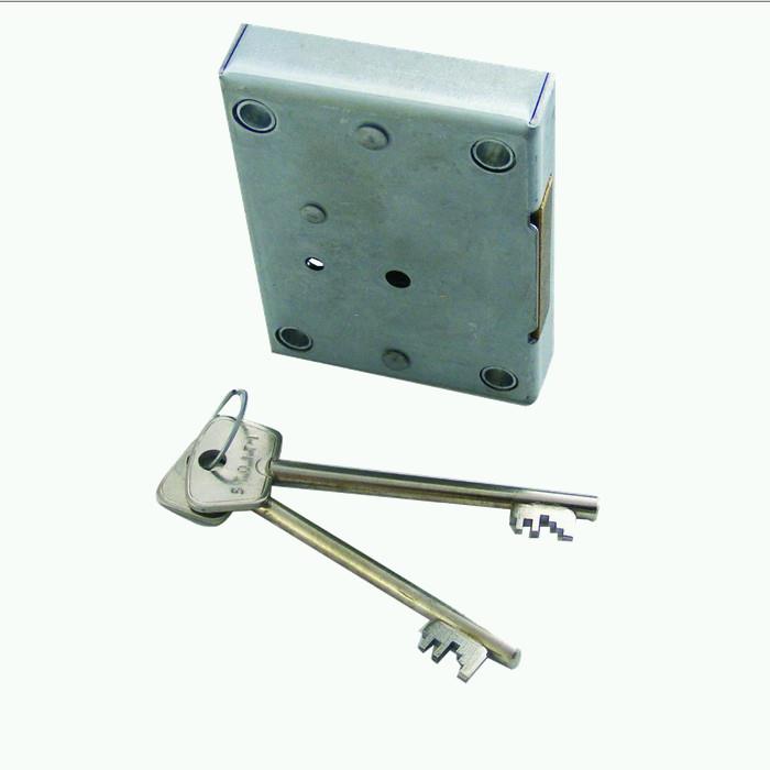 Lowe & Fletcher 2802; 7 Lever Rim Dead Safe Lock Assembly; 81 x 60mm