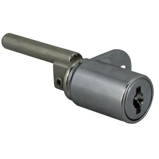 Lowe & Fletcher 5843 Horizontal Pedestal Furniture Lock; Right Hand (RH) Single Flange; 40mm Pin; 2 Keys