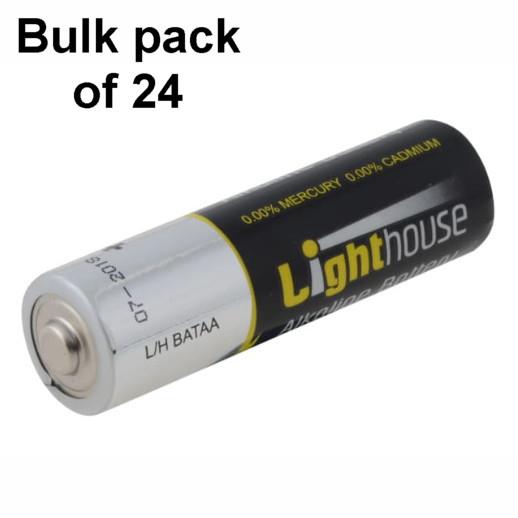 Lighthouse AA Batteries; Bulk Pack (24)