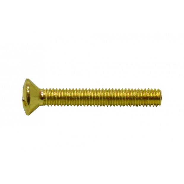Machine Screws For Electrical Fittings; Slotted Raised Head; Electro Brassed (EB); M3.5 x 25mm