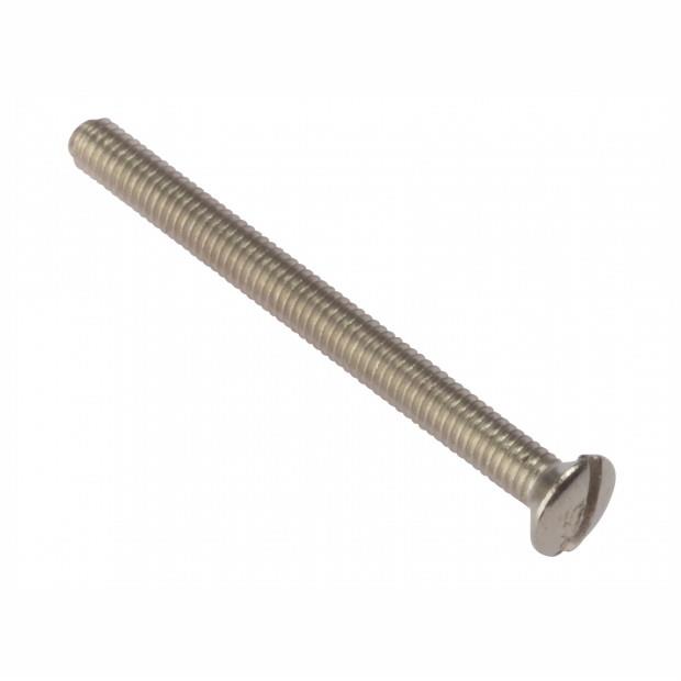 Machine Screws For Electrical Fittings; Slotted Raised Head; Nickel Plated (NP); M3.5 x 25mm