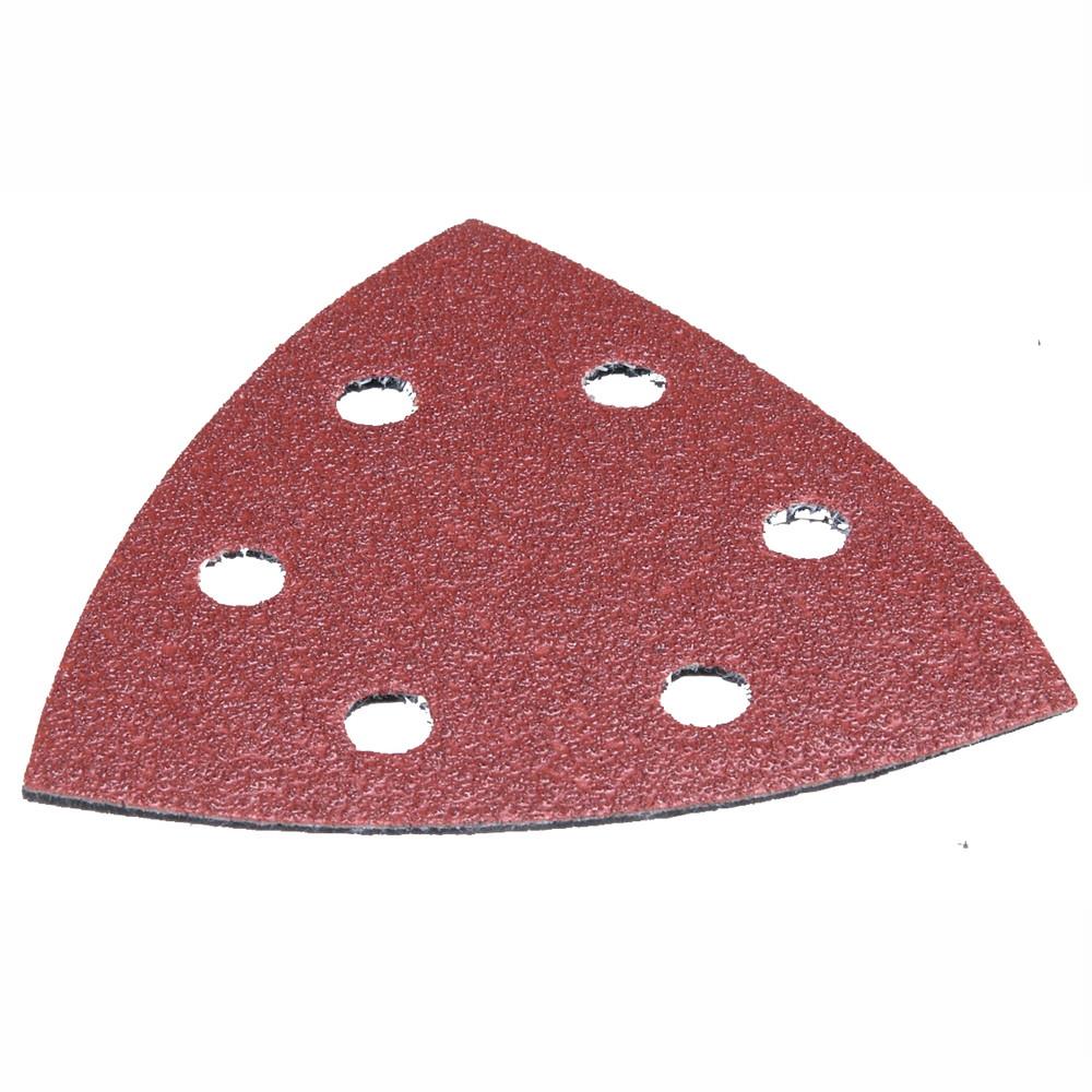 Makita B-21618 General Purpose Delta Pad; Punched 6 Holes; 93 x 93mm; Assorted Grits (60,80,120,180,240); Pack (10)