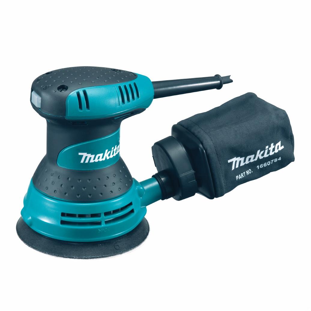 Makita BO5030 Random Orbit Palm Sander; 123mm Pad Size; 125mm Disc Size; 240 Volt