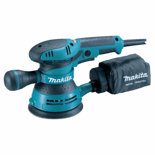 Makita BO5041 Random Orbit Palm Sander; Variable Speed By Dial; 123mm Pad Size; 125mm Disc Size; 240 Volt