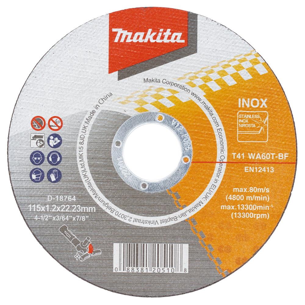 Makita D-18764-100 115mm Thin Cut-Off Wheels; Tub (100)