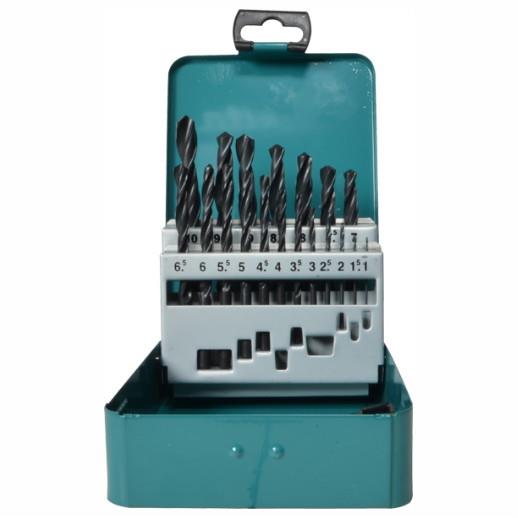 Makita D-54081 Ground Point Drill Bit Set; 19 Piece; HSS; 1.0 - 10.0mm