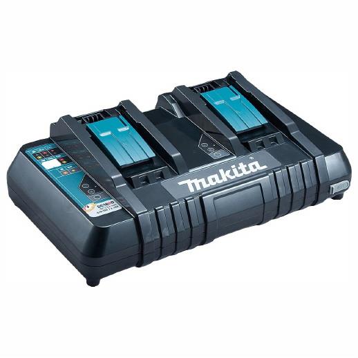 Makita DC18RD Twin Port Battery Charger; 7.2 - 18 Volt; 240 Volt; 22 Minute (3.0Ah)