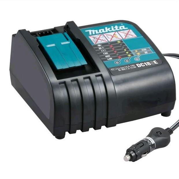 Makita DC18SE Automotive Battery Charger; In Vehicle (12V Cigarette Lighter); For Li-Ion Batteries 14.4V-18V