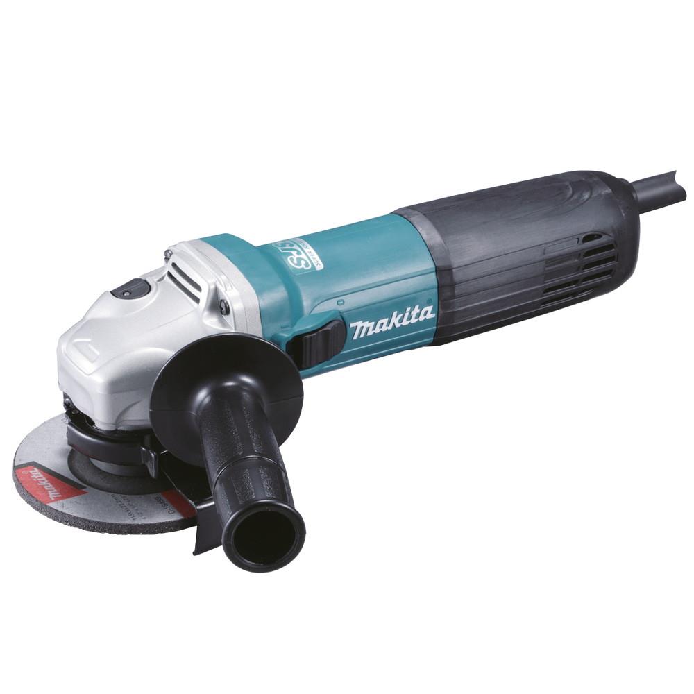 Makita GA4540R01 115mm Angle Grinder; Slim Body; Soft Start; SJS II System; 1,100 Watt; 240 Volt
