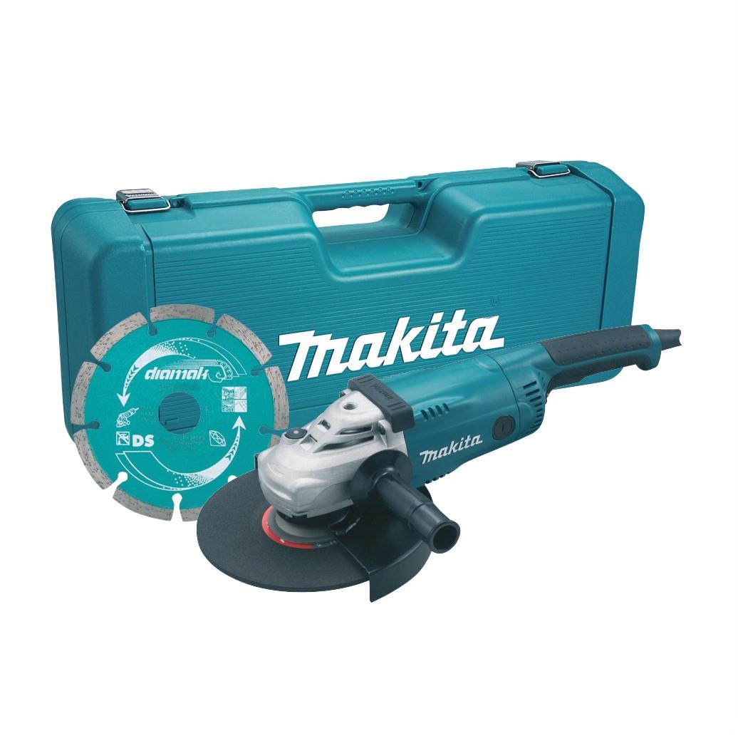 Makita GA9020KD 230mm Angle Grinder; Case; Diamond Wheel; 240 Volt