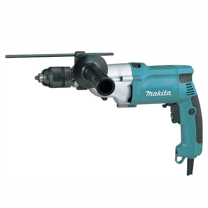 Makita HP2051F Percussion Drill; 2 Speed; 13mm Keyless Chuck; Job Light; Reverse Action; 720 Watt; 240 Volt, Complete With Case