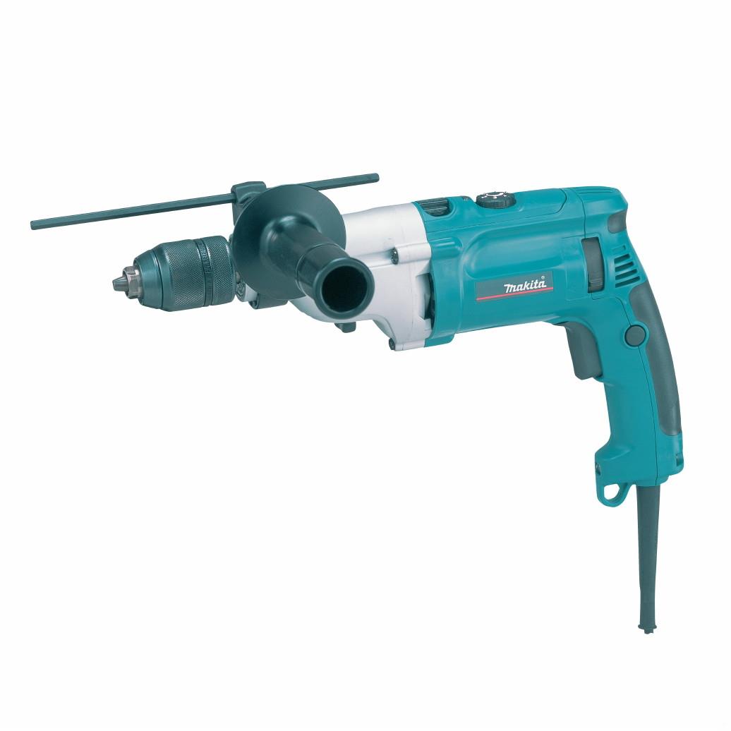 Makita HP2071F Percussion Drill; 13mm Keyless Chuck; 2 Speed; Job Light;1010 Watt; Complete With Case; 240 Volt