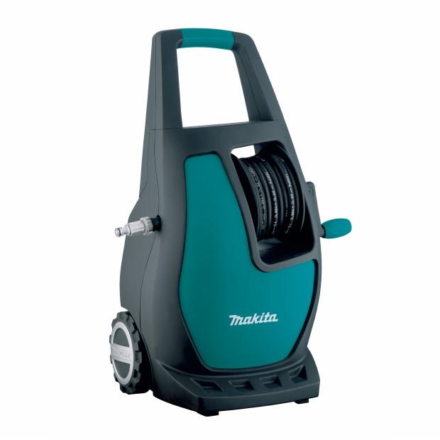 Makita HW111 Pressure Washer; 110 Bar; 370 Litre Per Hour; 5.5m Hose On Wind Up Reel; 240 Volt