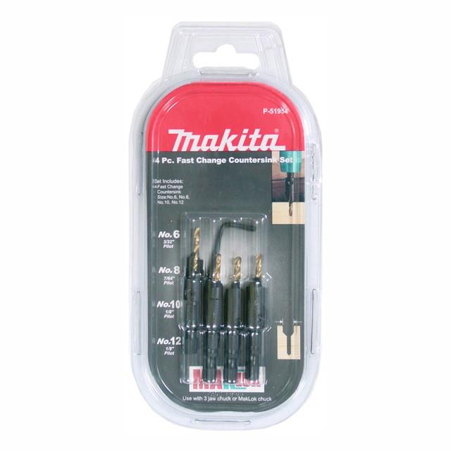 Makita P-51954 Countersink Set; 4 Piece Set