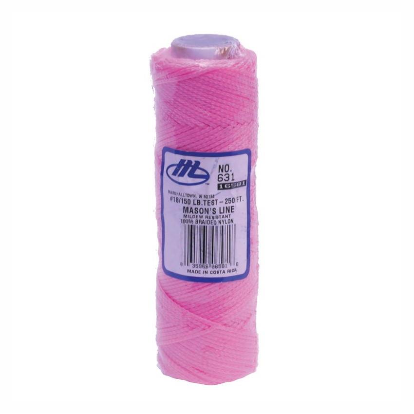 Marshalltown M631 Nylon Brick Line; Masons Line; 250 ft; Fluorescent Pink (PI)