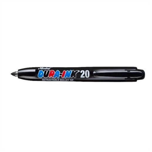Markal Dura-Ink® No.20; Fine Tip Retractable Marker; Black (BK)