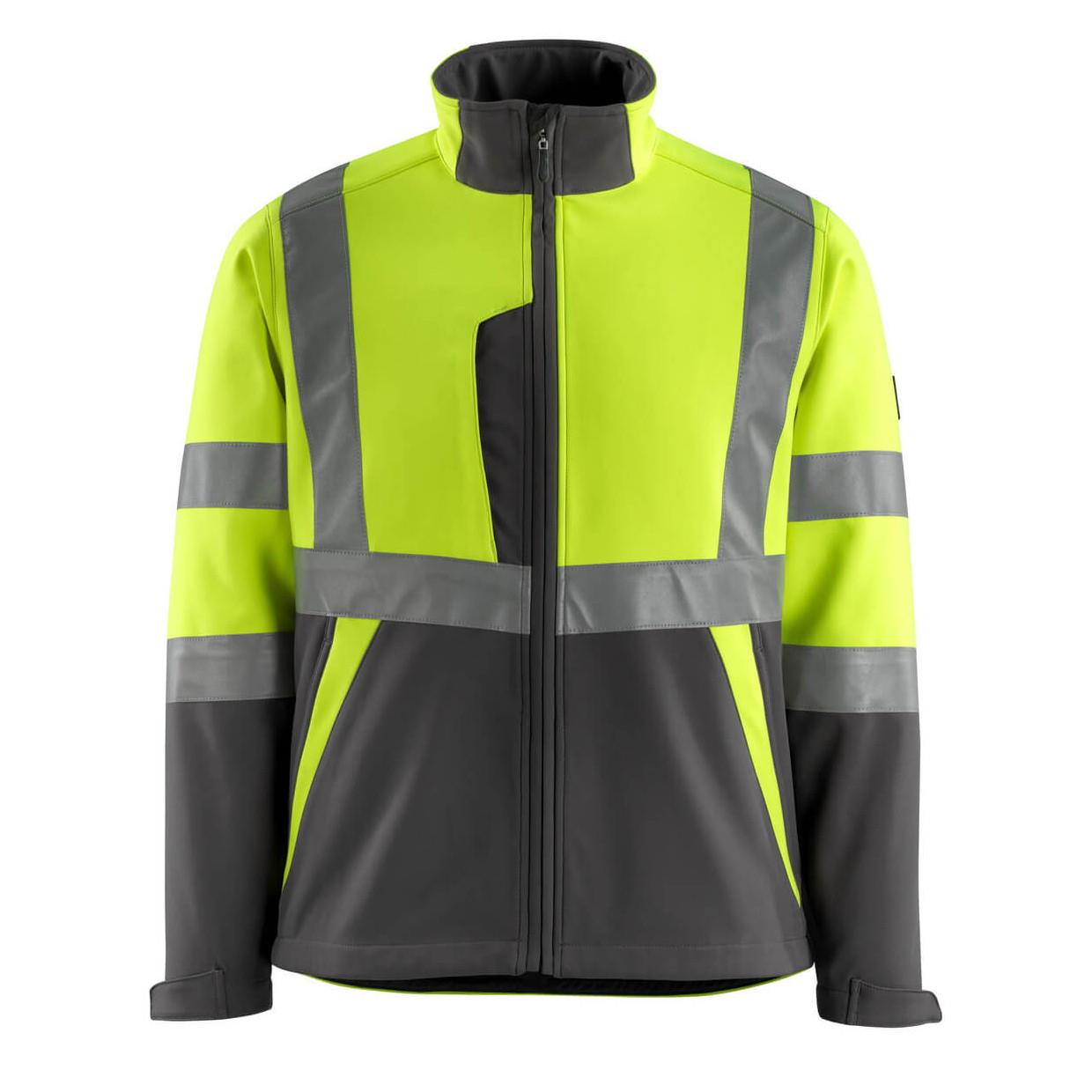 Mascot Safe Light Kiama Softshell Jacket; 15902-253-1718; Yellow/Grey (YEL)(GR); Medium (M)