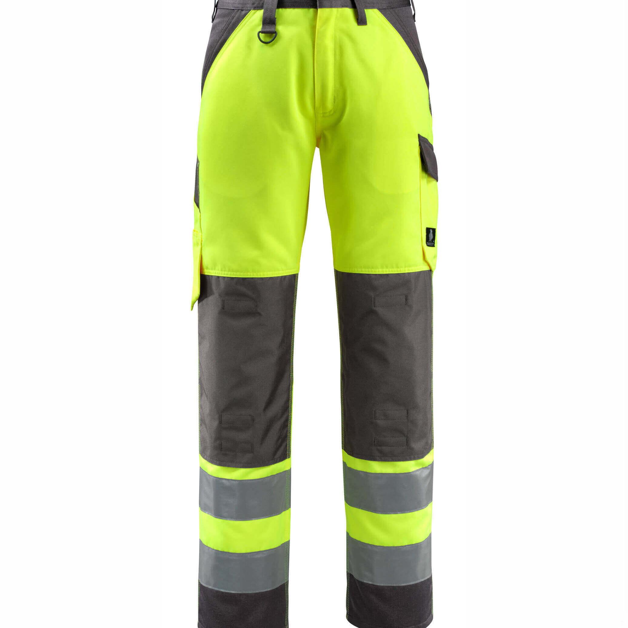 Mascot Safe Maitland Trousers; 15979-948-1718; Yellow/Grey (YEL)(GR); Regular Leg (32