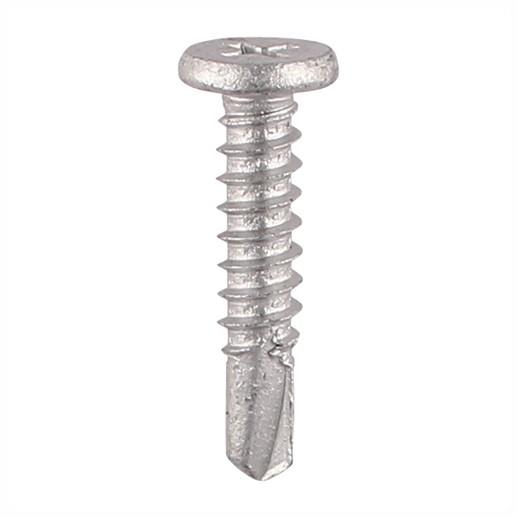 Timco FP19 Metal Framing Screws; Low Profile Pancake Head Self Drill Self Tapping Screws; PH2; Silver Ruspert; 5.5 x 19mm (10 x 3/4