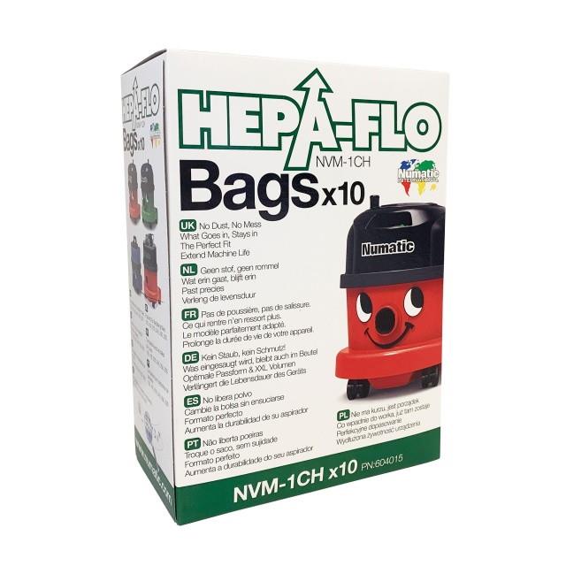 Numatic 604015 HEPA Vacuum Cleaner Bags; Pack (10)