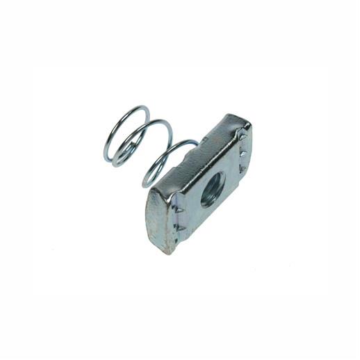 Zebedee Channel Nuts; Short Spring; Zinc Plated (ZP); M6